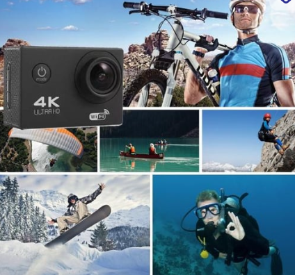 Collage of action activities' images and Pro Xtreme Cam